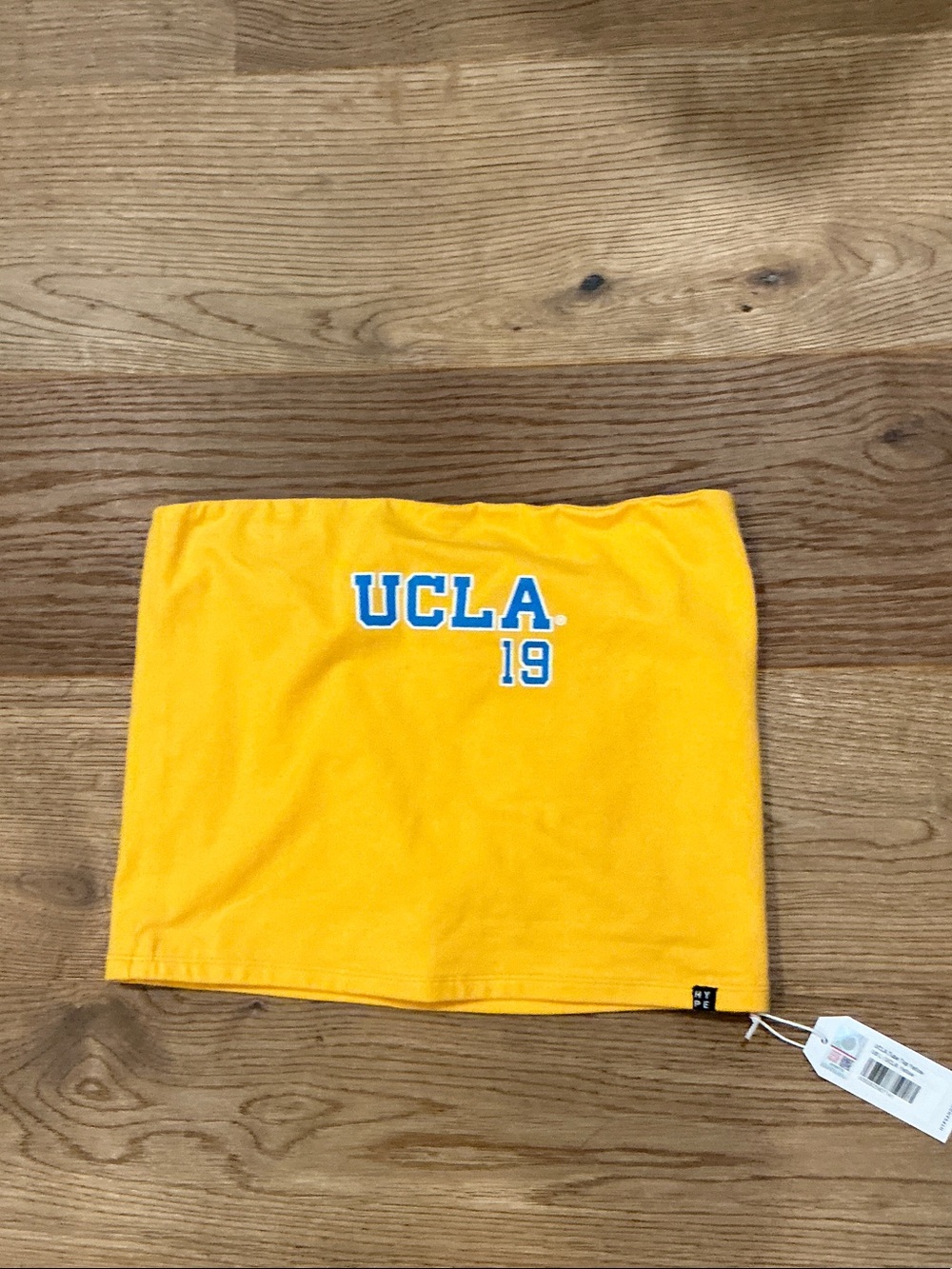 Princess Polly Yellow UCLA '19 Tube Crop Top